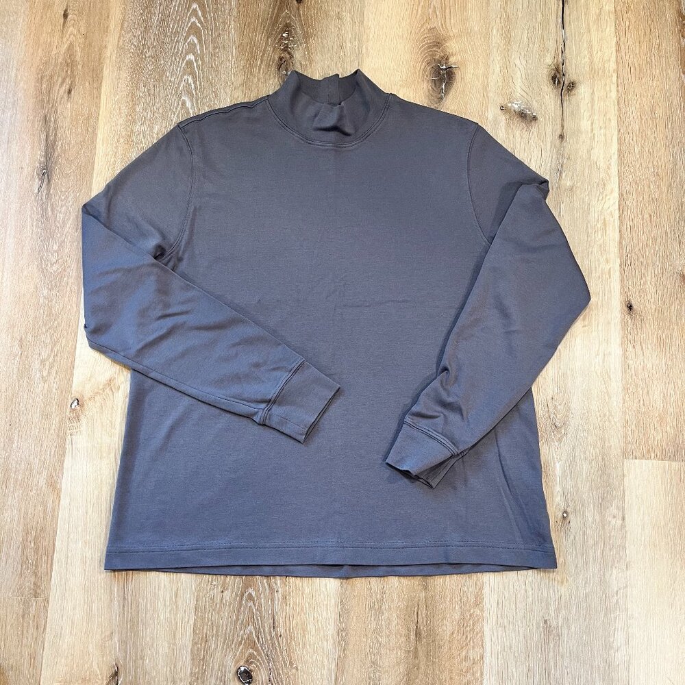 LANDS END 100% Cotton mock neck Womens Large